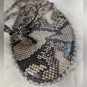 Bebe Snake Skin Diamond flats 9